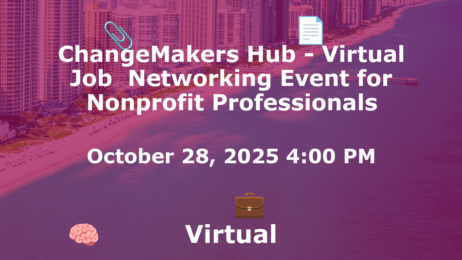 ChangeMakers Hub - Virtual Job  Networking Event for Nonprofit Professionals event image